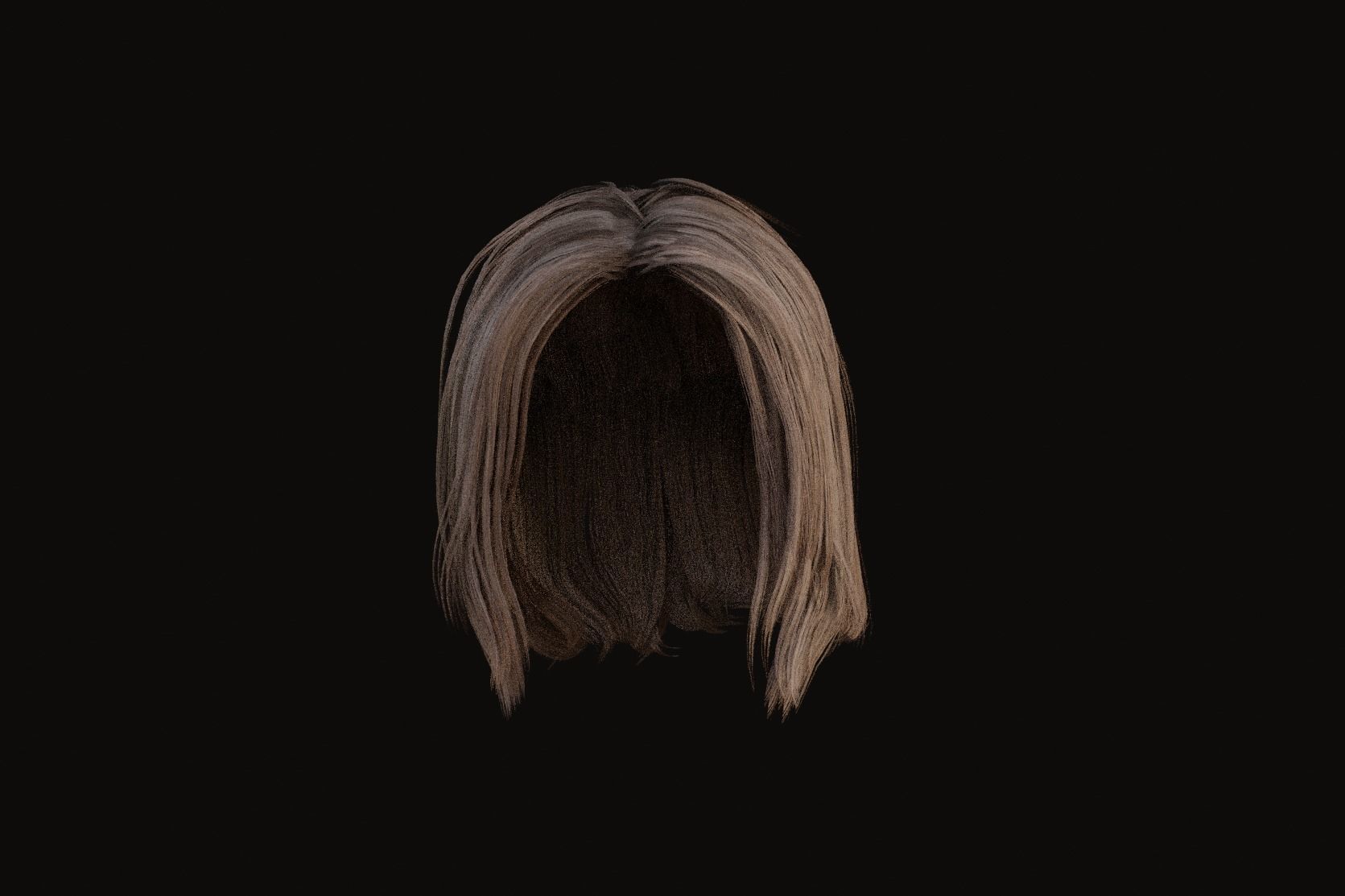Male and Female - Professional Realtime Hair cards V2 Low-poly 3D model_6