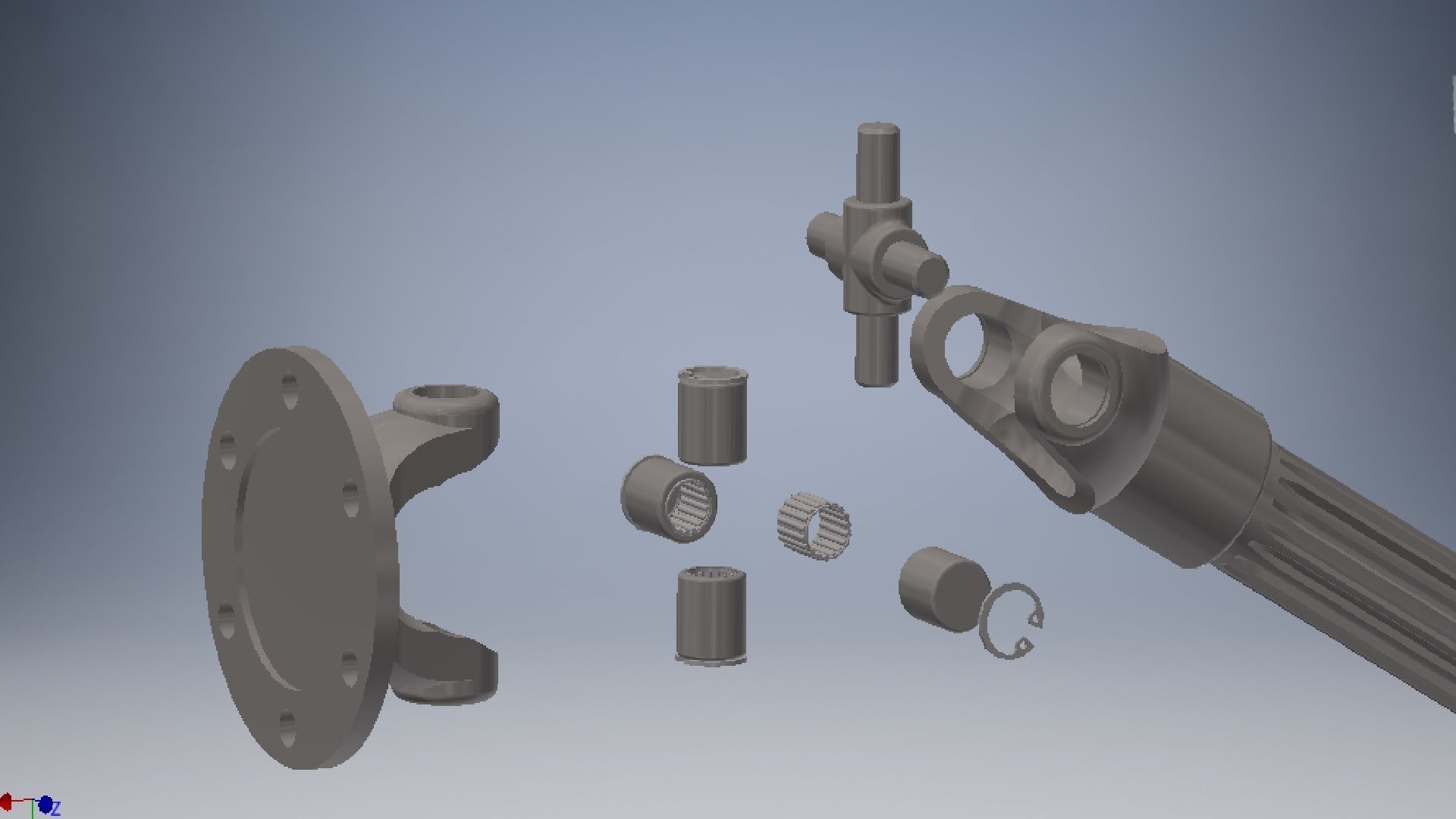 Double Cardan Shaft 3d model 3D model_8