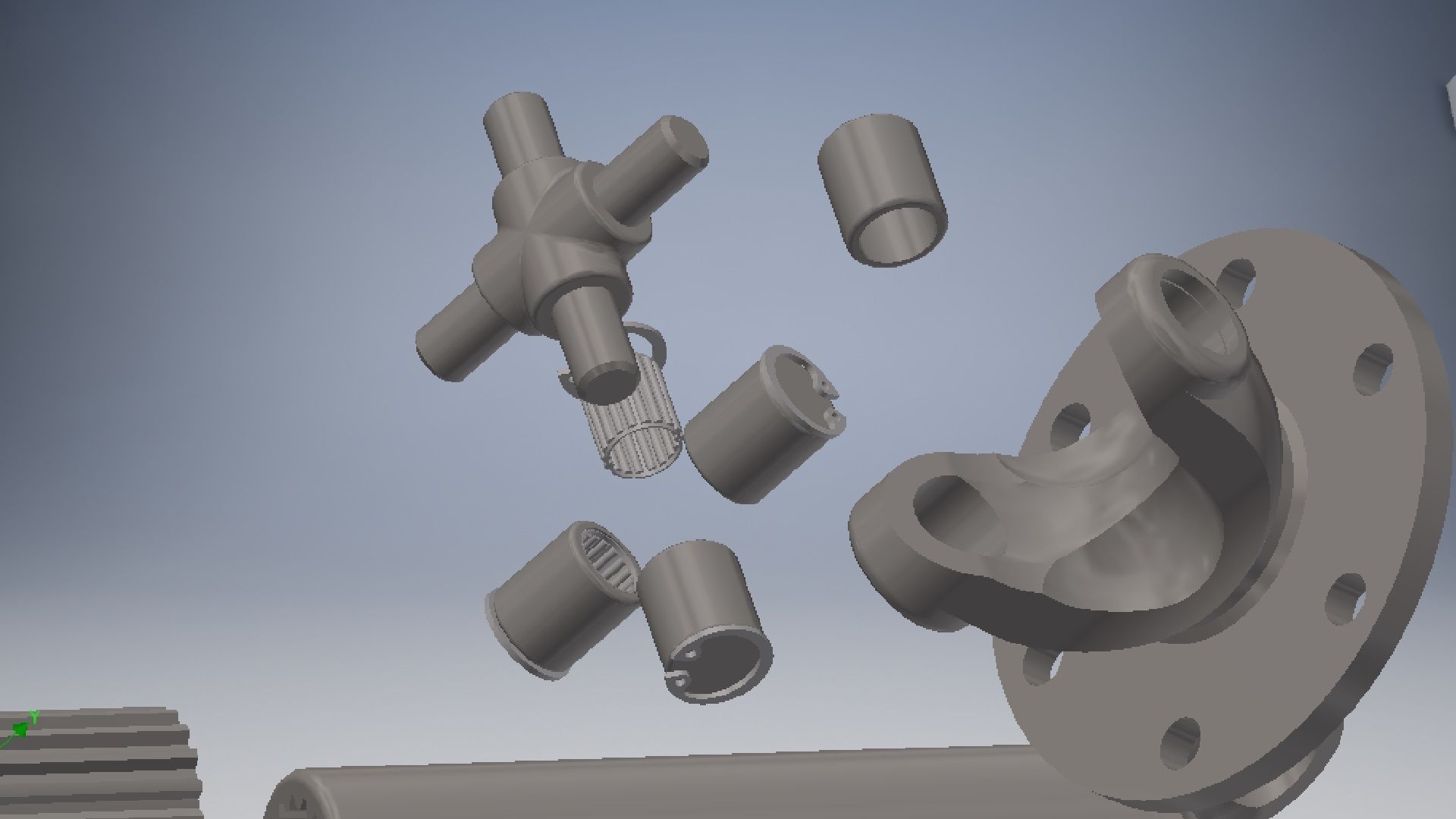 Double Cardan Shaft 3d model 3D model_9