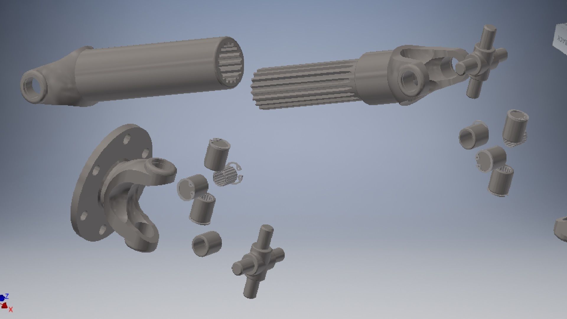 Double Cardan Shaft 3d model 3D model_10