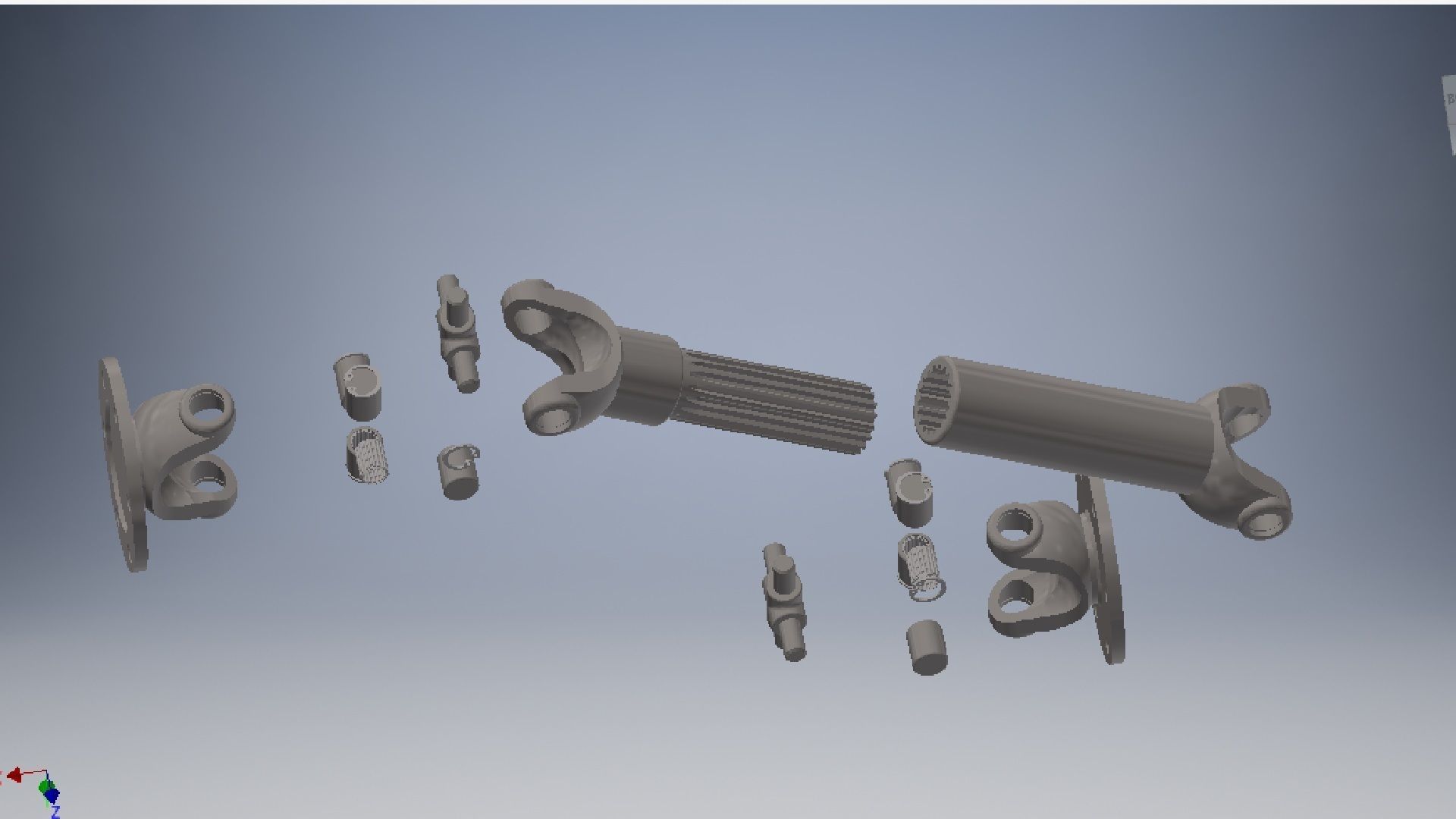 Double Cardan Shaft 3d model 3D model_2