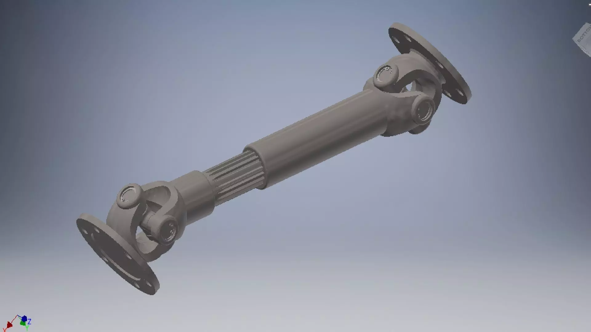 Double Cardan Shaft 3d model 3D model_0