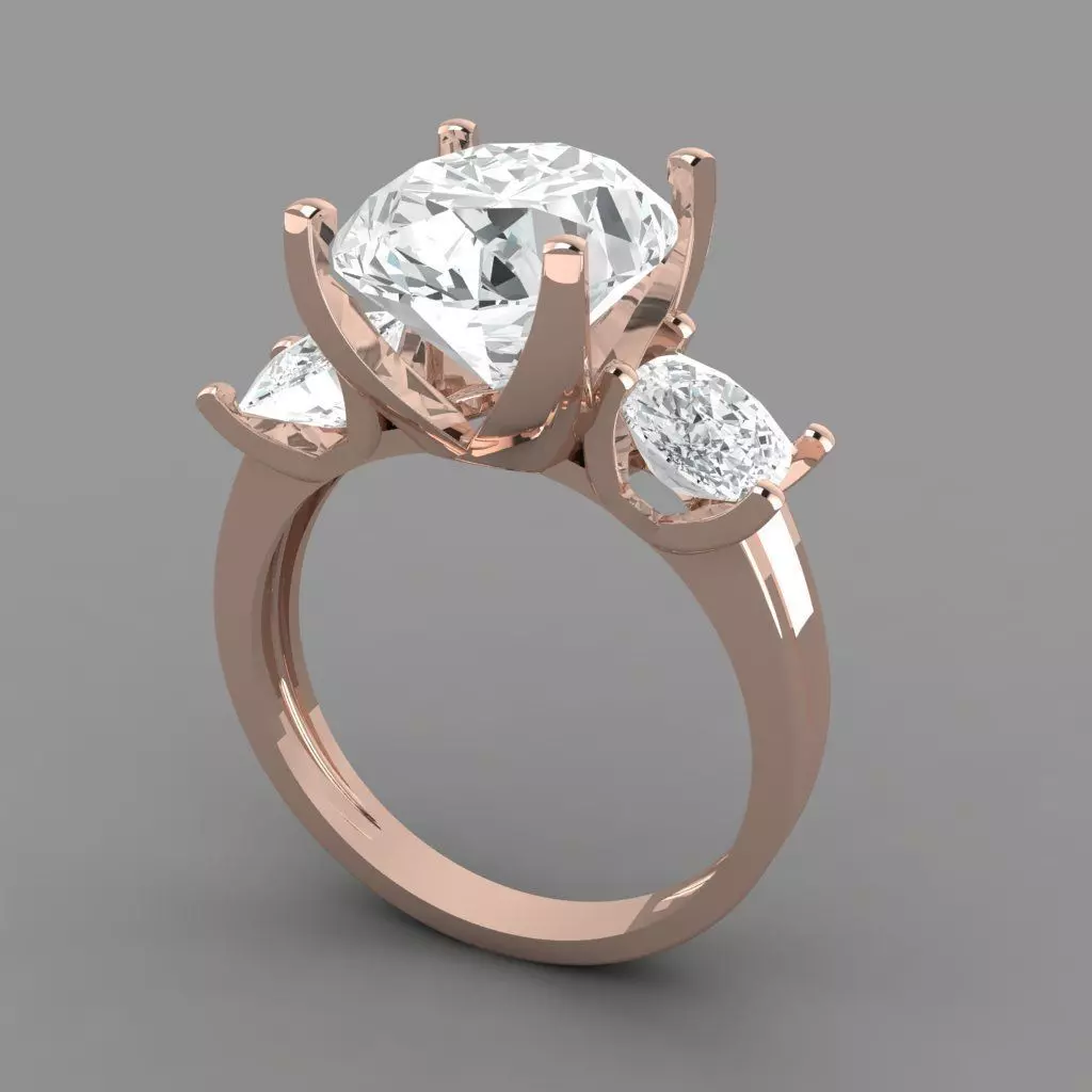 Diamond ring Free 3D model