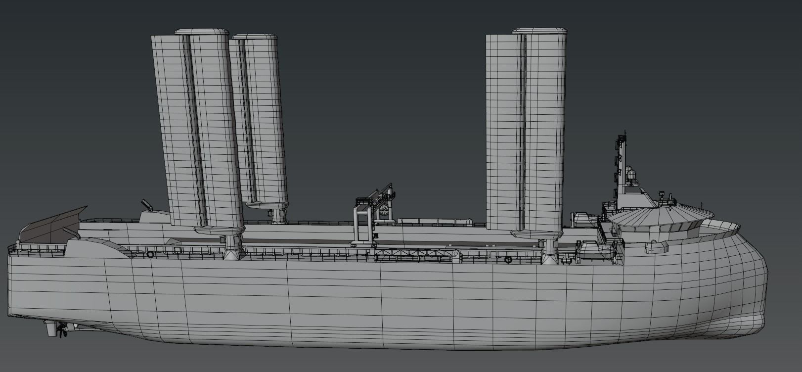 Wind poweredRo-Ro vessel 3D model Low-poly 3D model_5