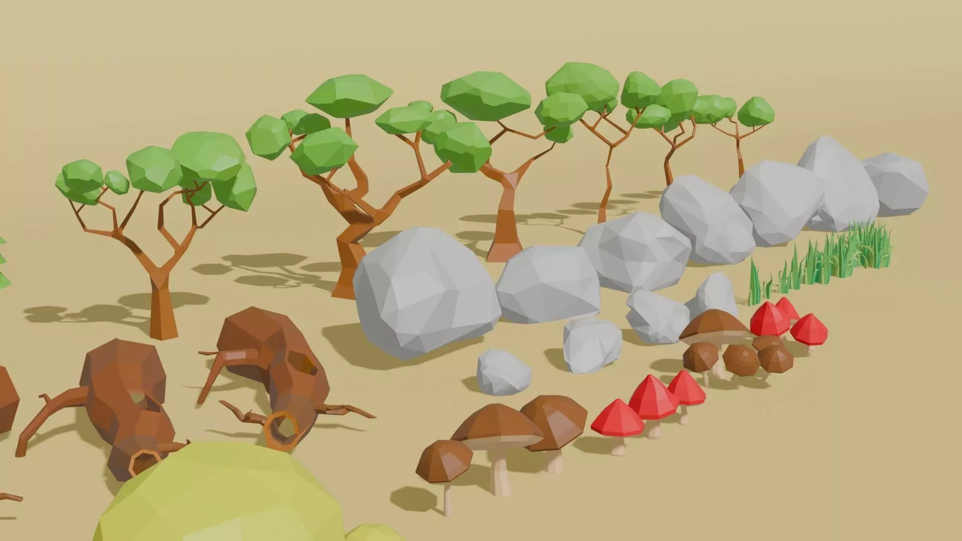 Low Poly Nature Pack Vol 1 Low-poly 3D model_0