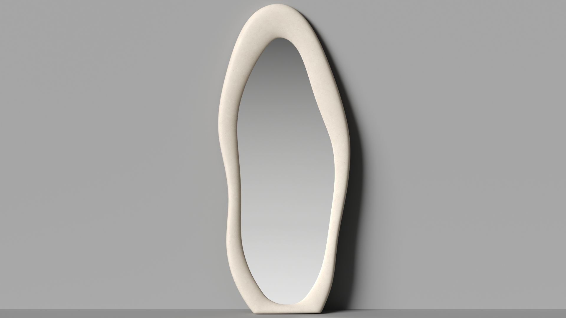 Amon Irregular Floor Mirror By Wrought Studio - Wayfair 3D model_1