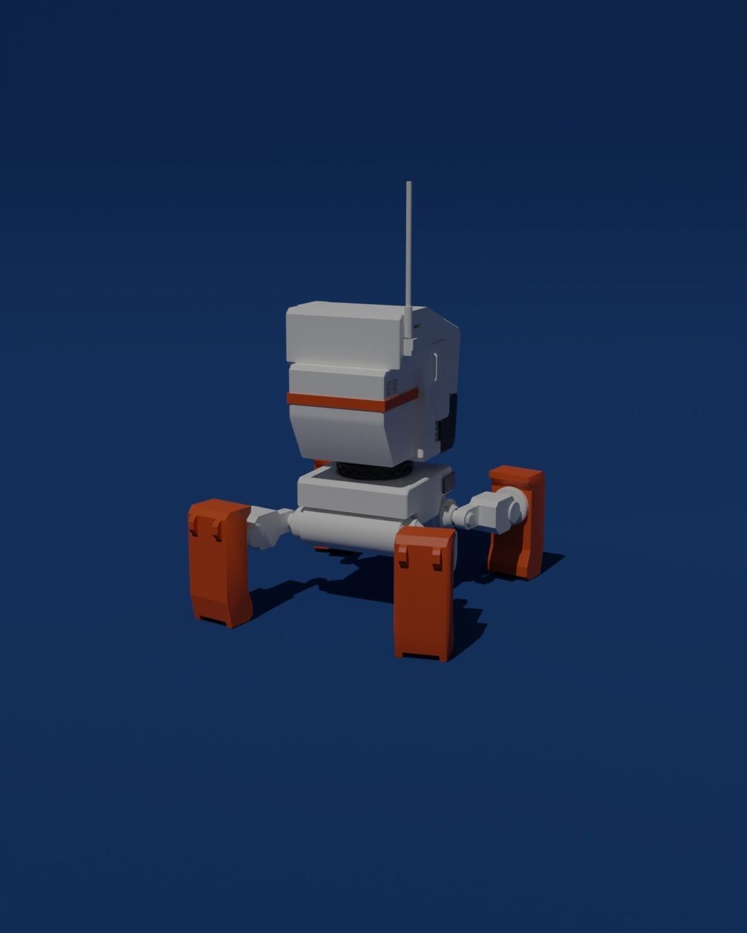 K-A1000 Tiny MechBot -low poly Low-poly 3D model_1