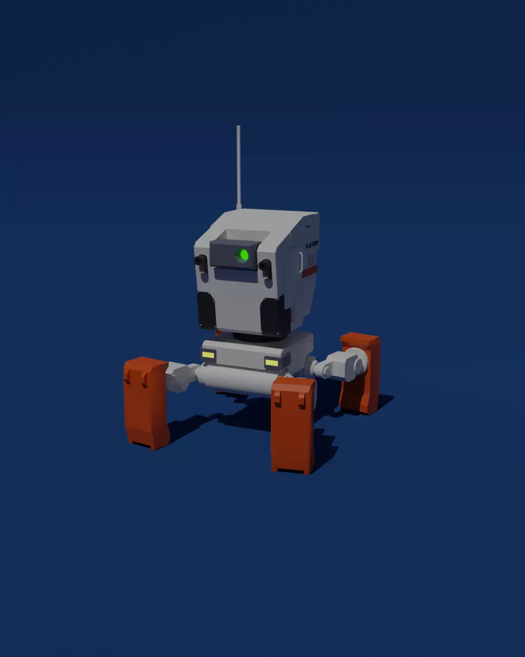 K-A1000 Tiny MechBot -low poly Low-poly 3D model_0