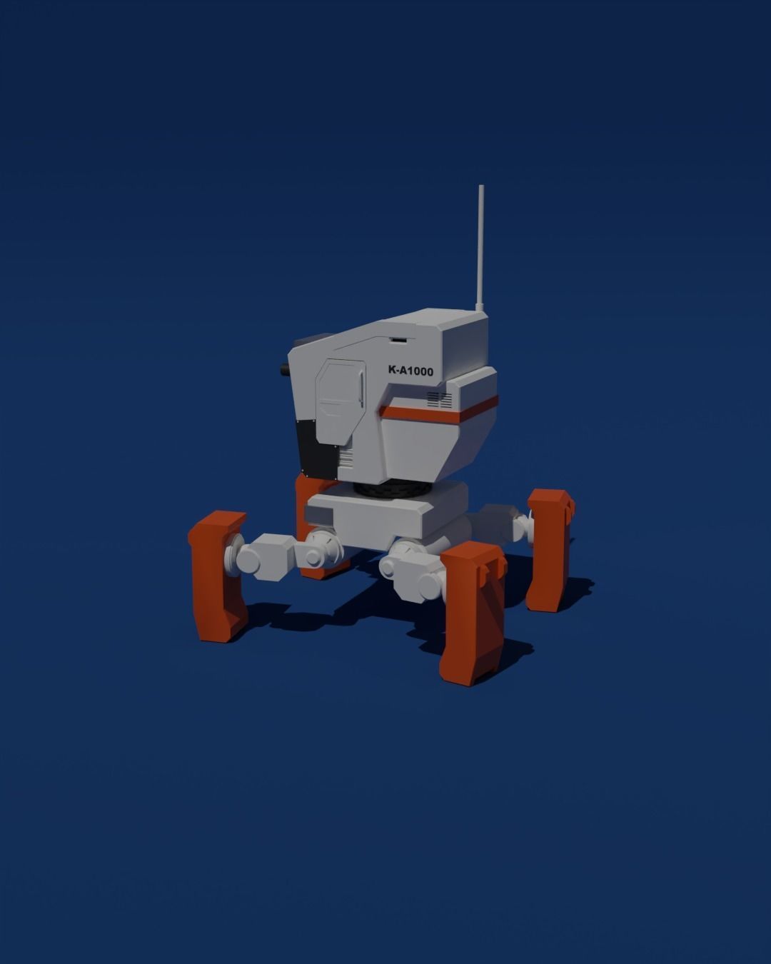 K-A1000 Tiny MechBot -low poly Low-poly 3D model_2