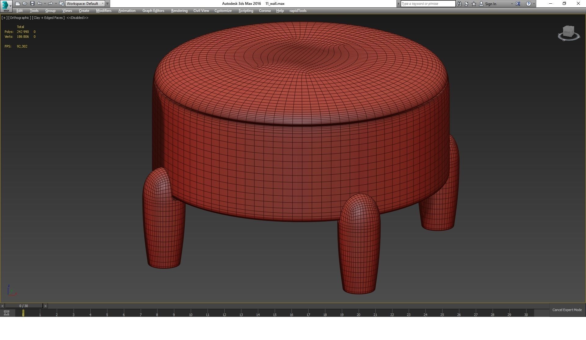 PEREZ ottoman by SAFAVIEH 3D model_6
