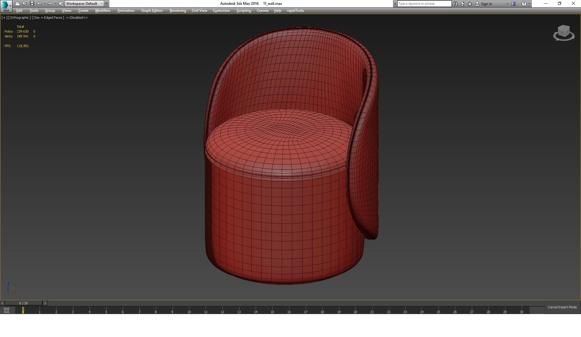 Nordic vanity stool by Charmydecor 3D model_7
