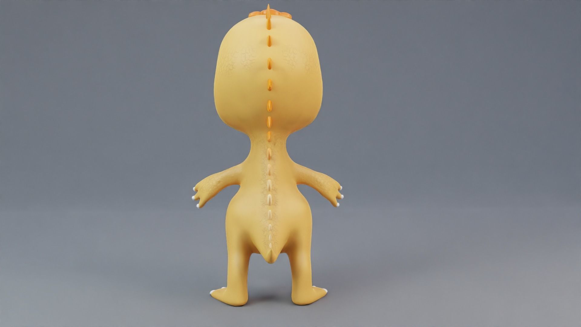 Cartoon dino  rigged 3D model_10