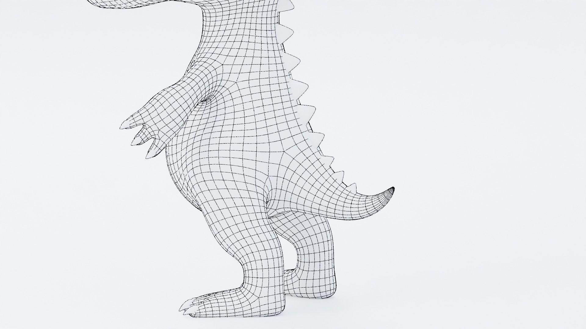 Cartoon dino  rigged 3D model_13