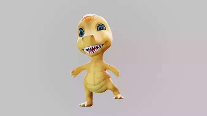 Cartoon dino  rigged