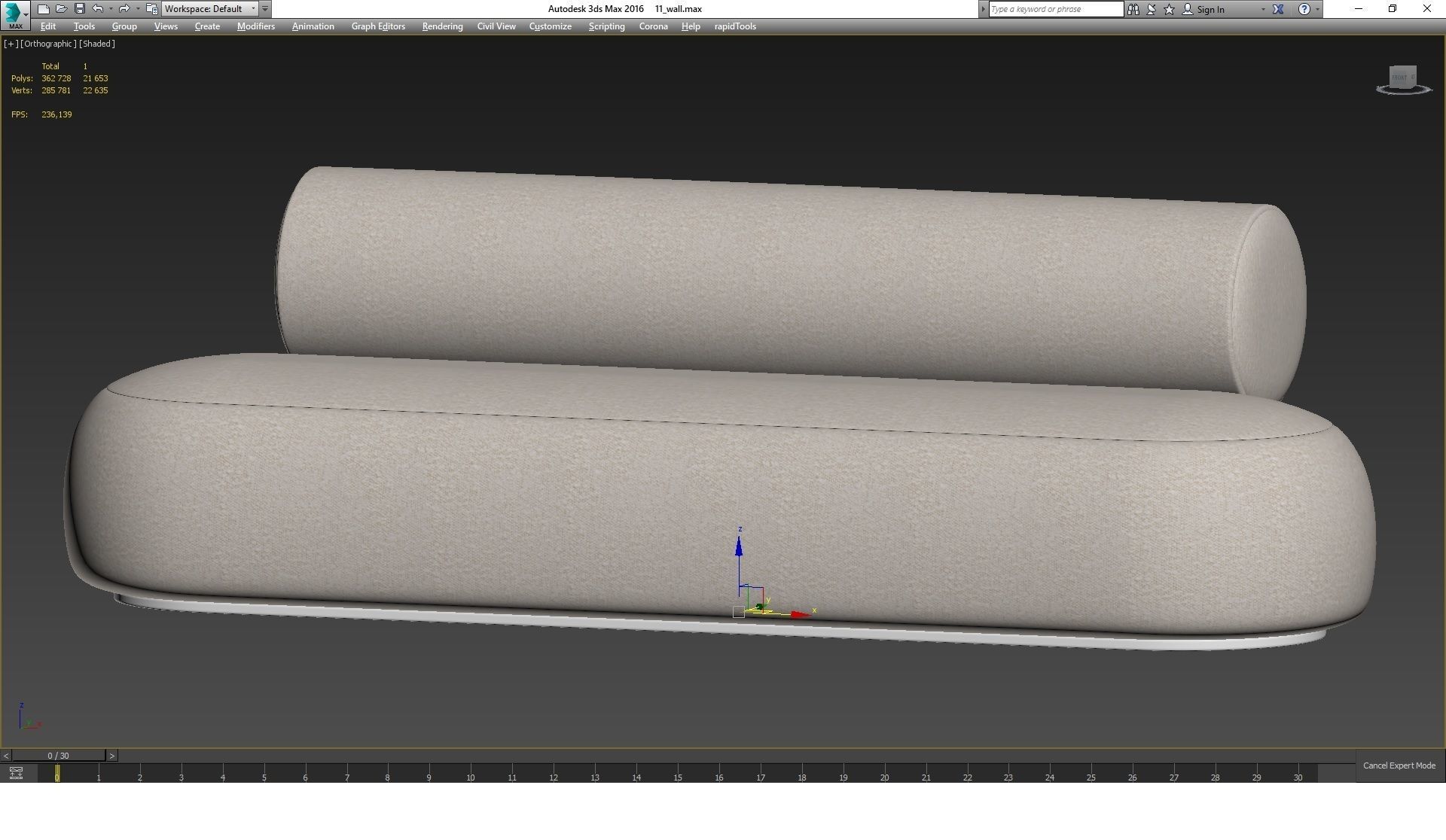 HIPPO sofa boucle by NORR11 3D model_2