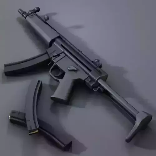 Submachine Gun mp5 3D model Submachine Gun mp5 3D model