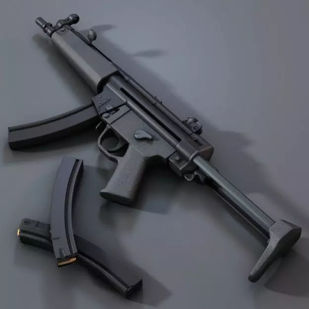 Submachine Gun mp5 3D model_0