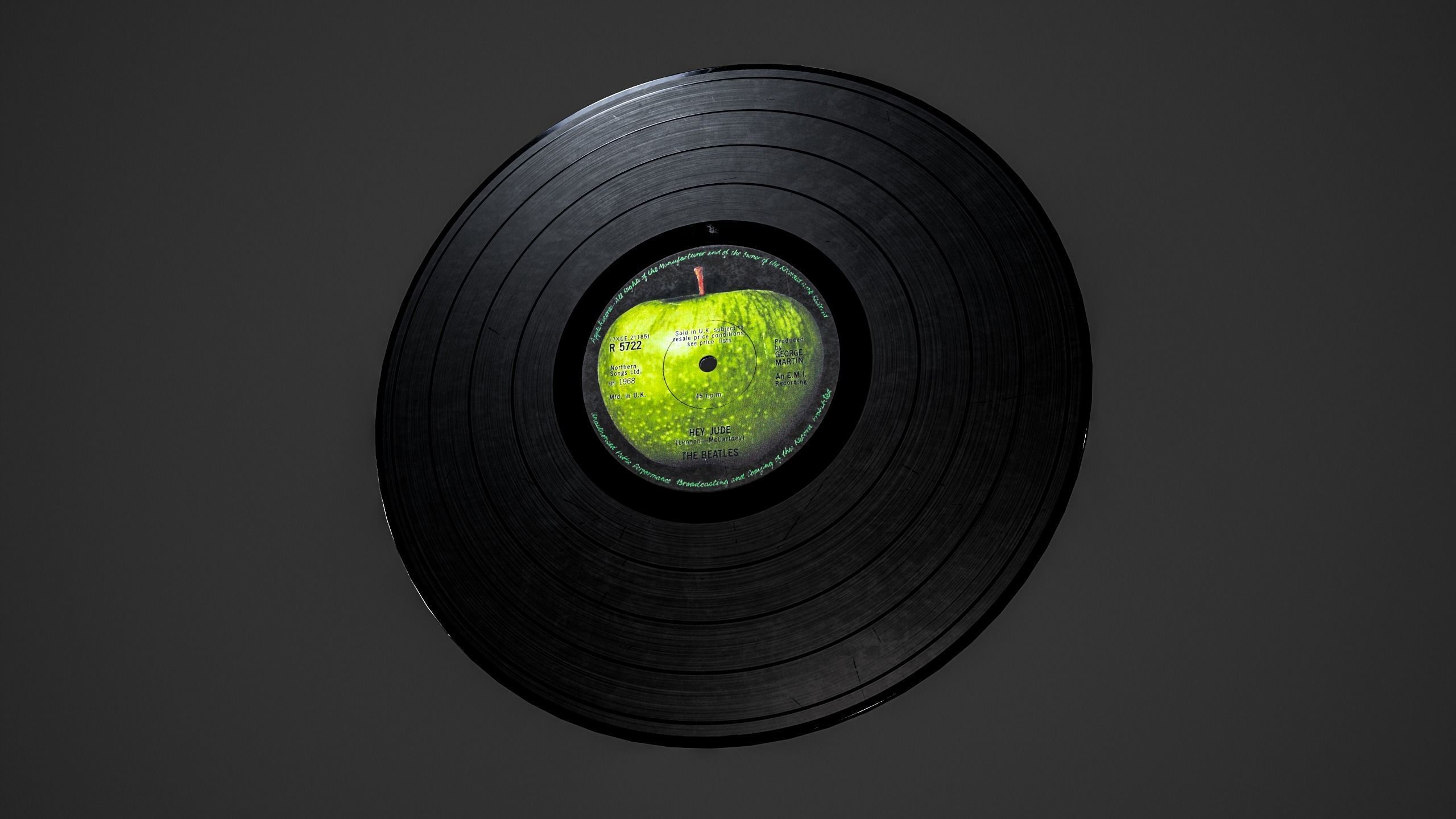 Record vinyl Low-poly 3D model_12