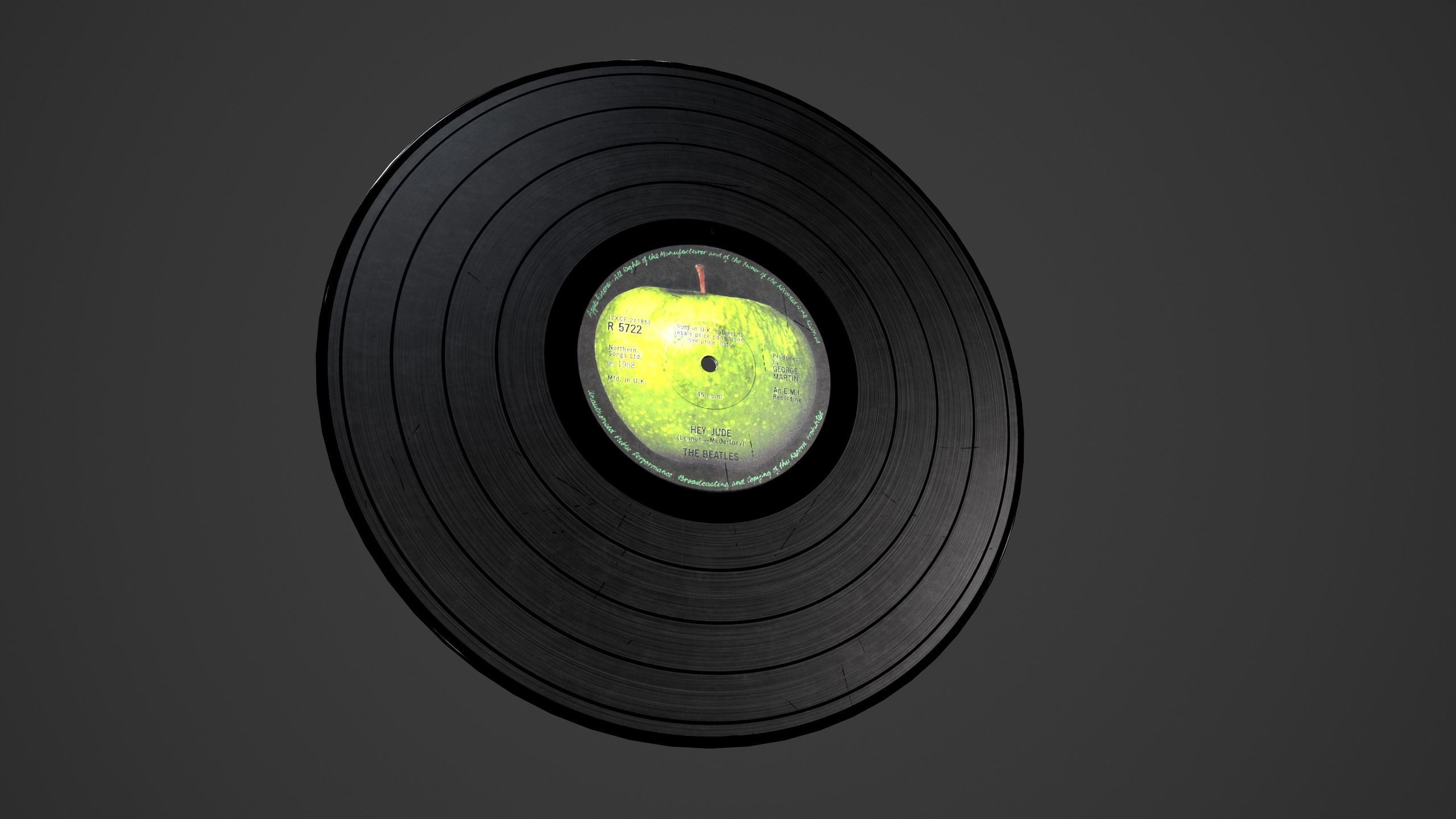 Record vinyl Low-poly 3D model_11