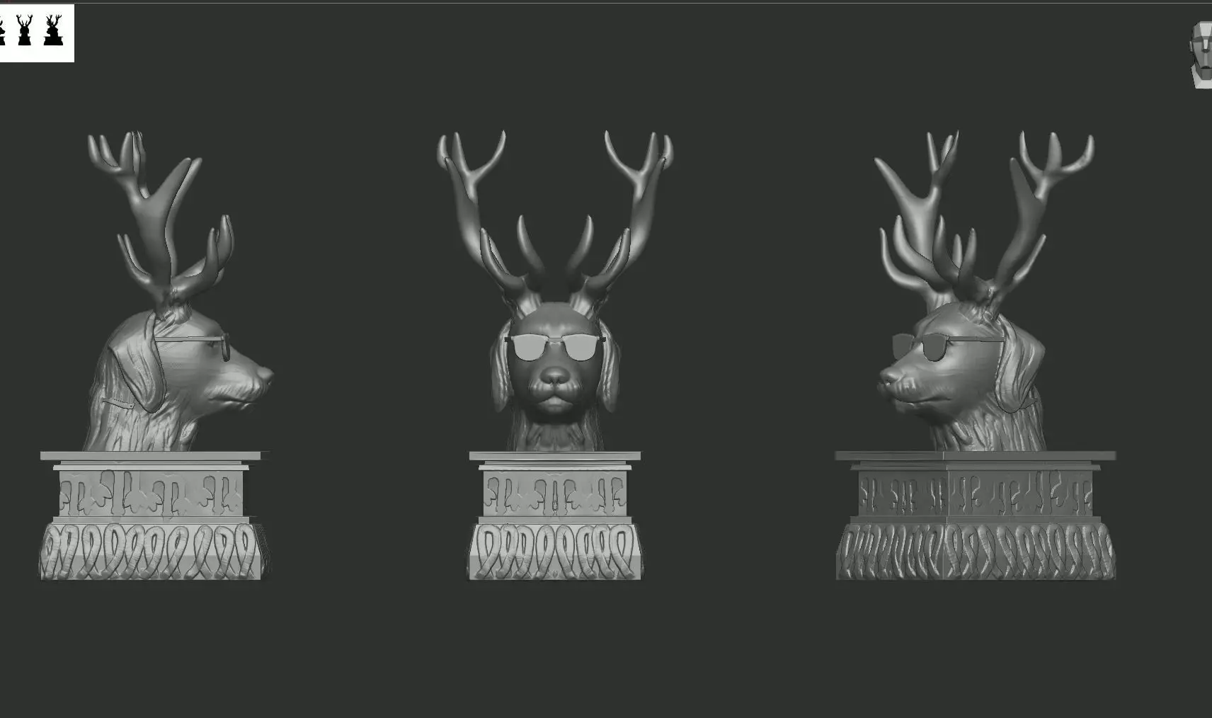 Deer Sculpture 3D print model