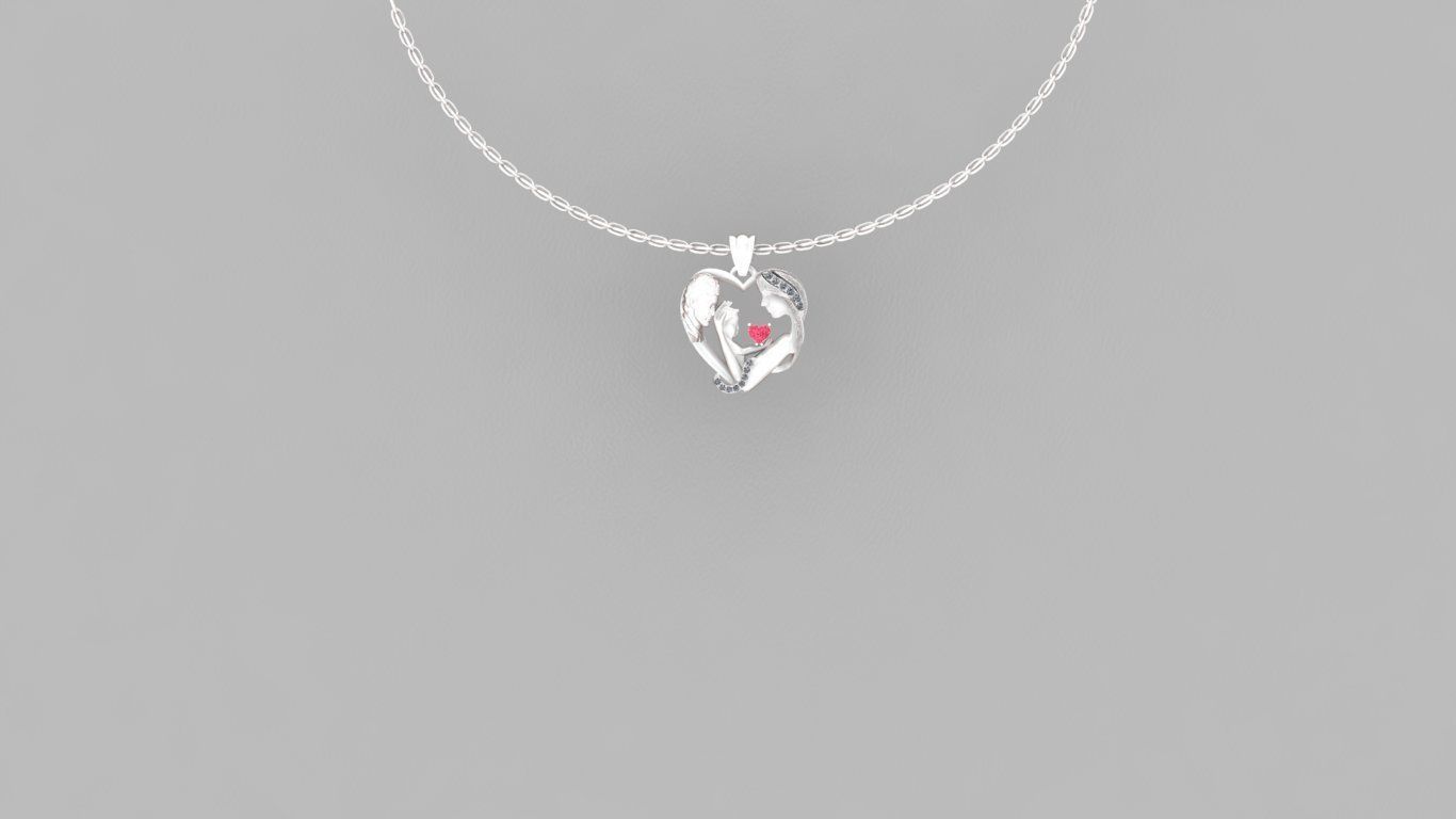 mother child Father 3Dprint model 3D print model_7