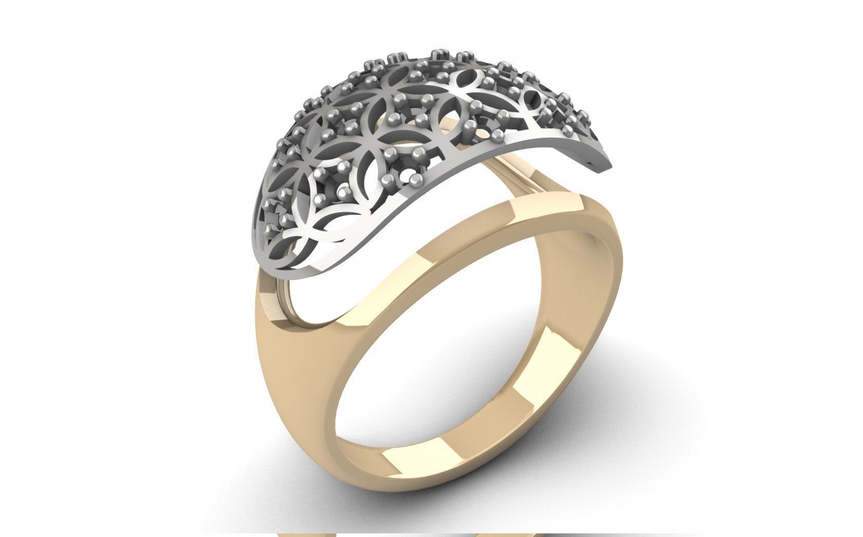 Gold ring 1 3D print model_6