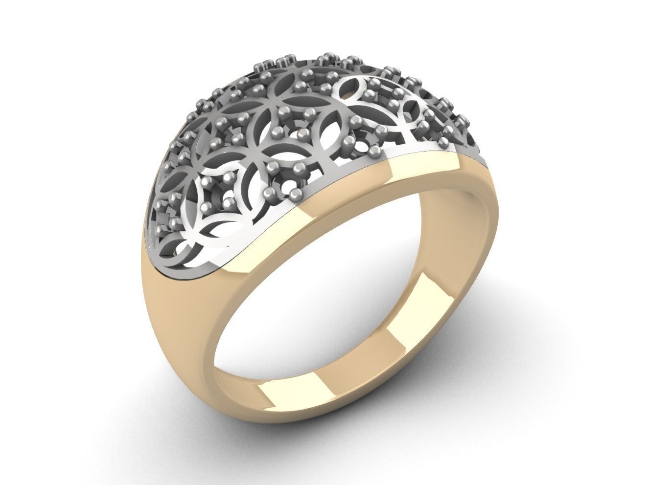 Gold ring 1 3D print model_5