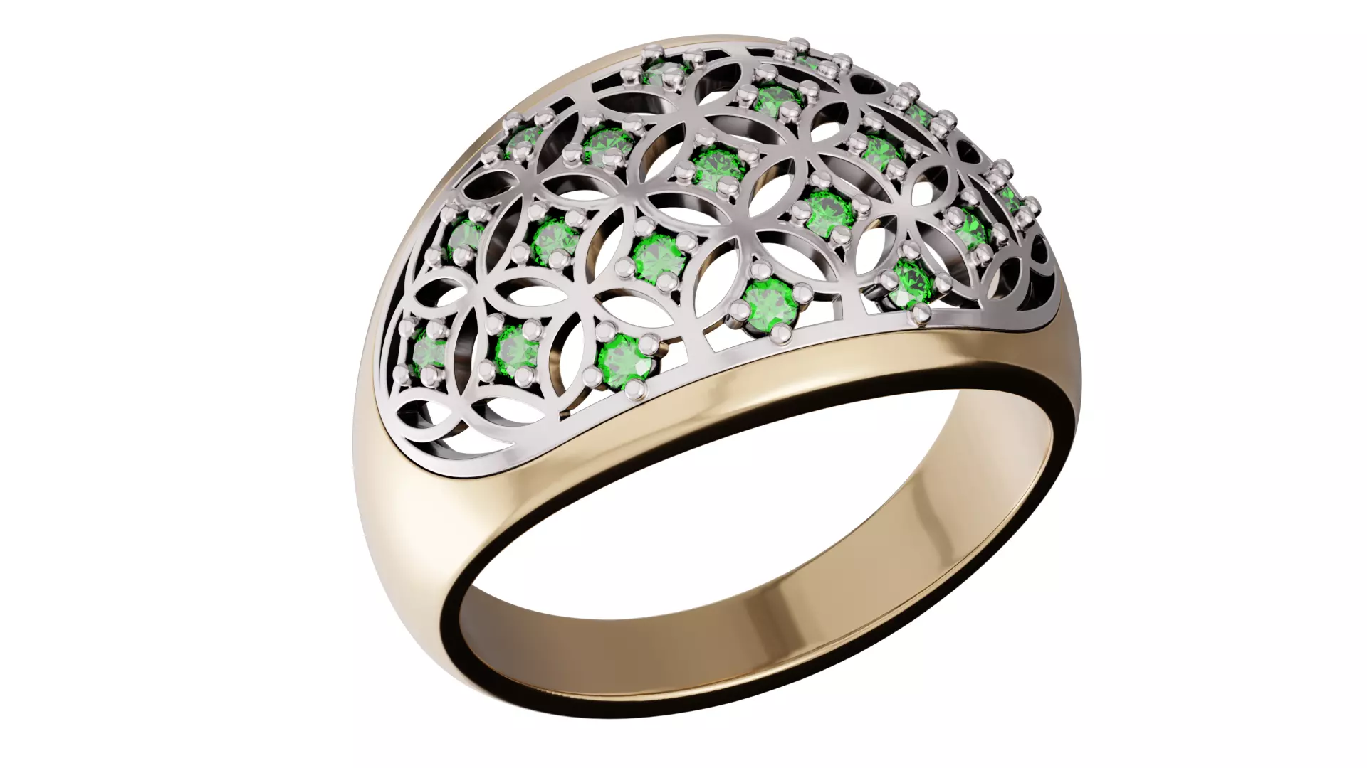 Gold ring 1 3D print model_0