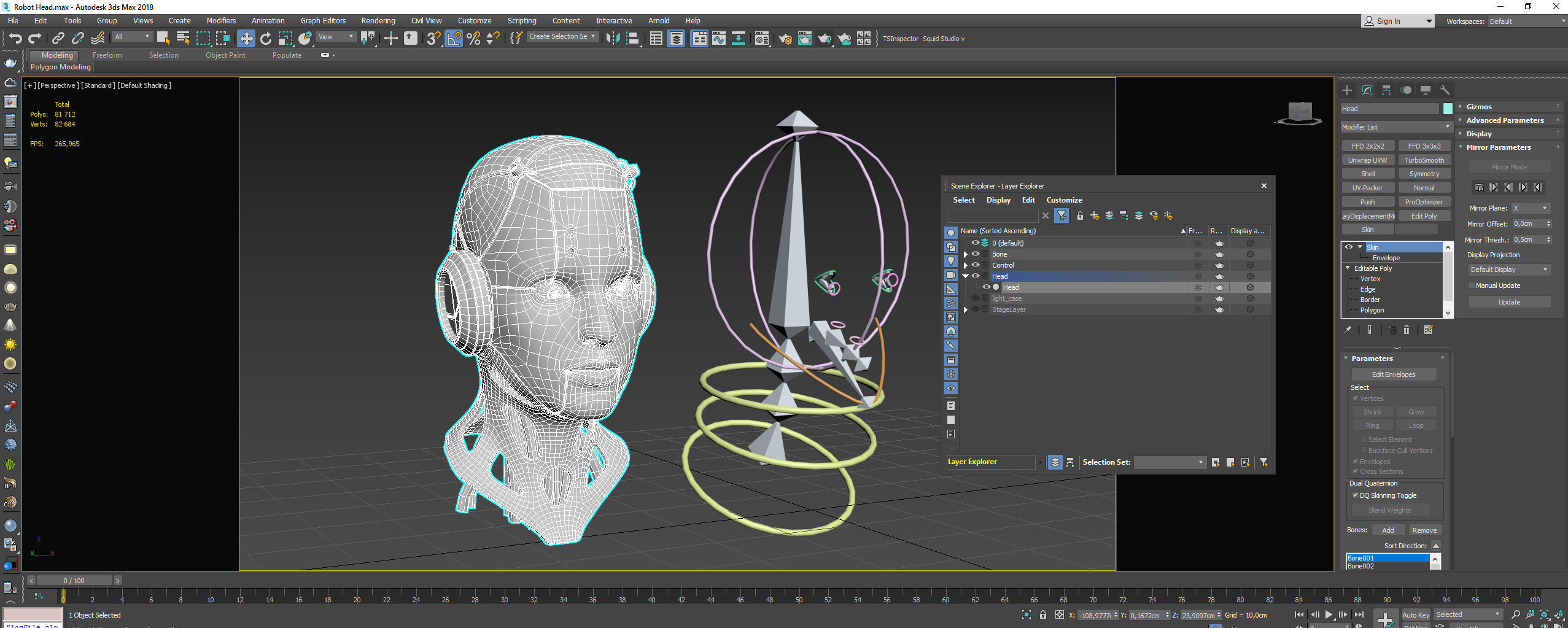 Android Robot Head Low-poly 3D model_23
