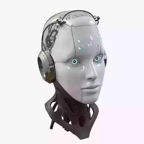Android Robot Head Low-poly 3D model