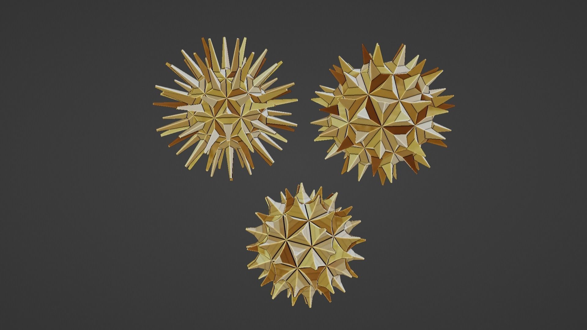 scalable geometric sphere spike jewelry ball bead  3D print model_1