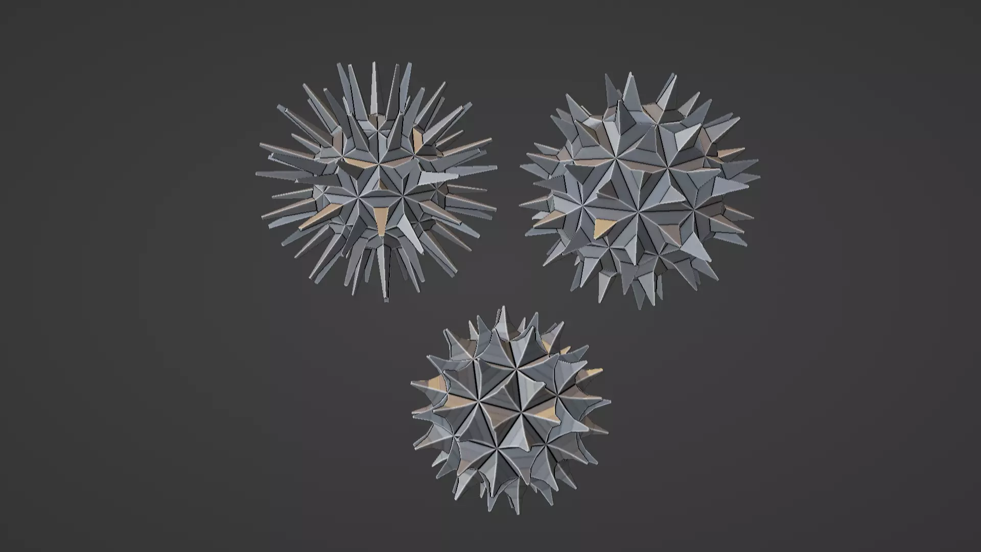 scalable geometric sphere spike jewelry ball bead  3D print model_0