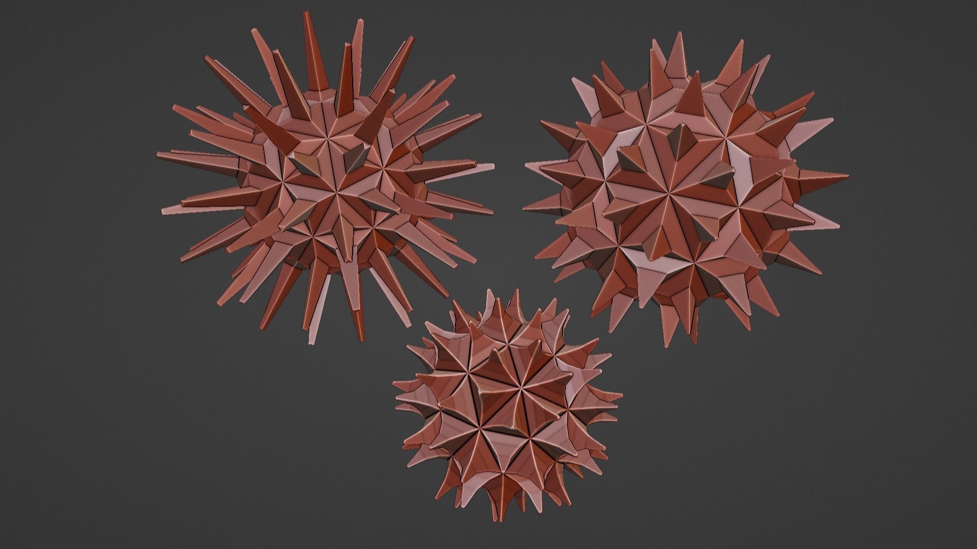 scalable geometric sphere spike jewelry ball bead  3D print model_2