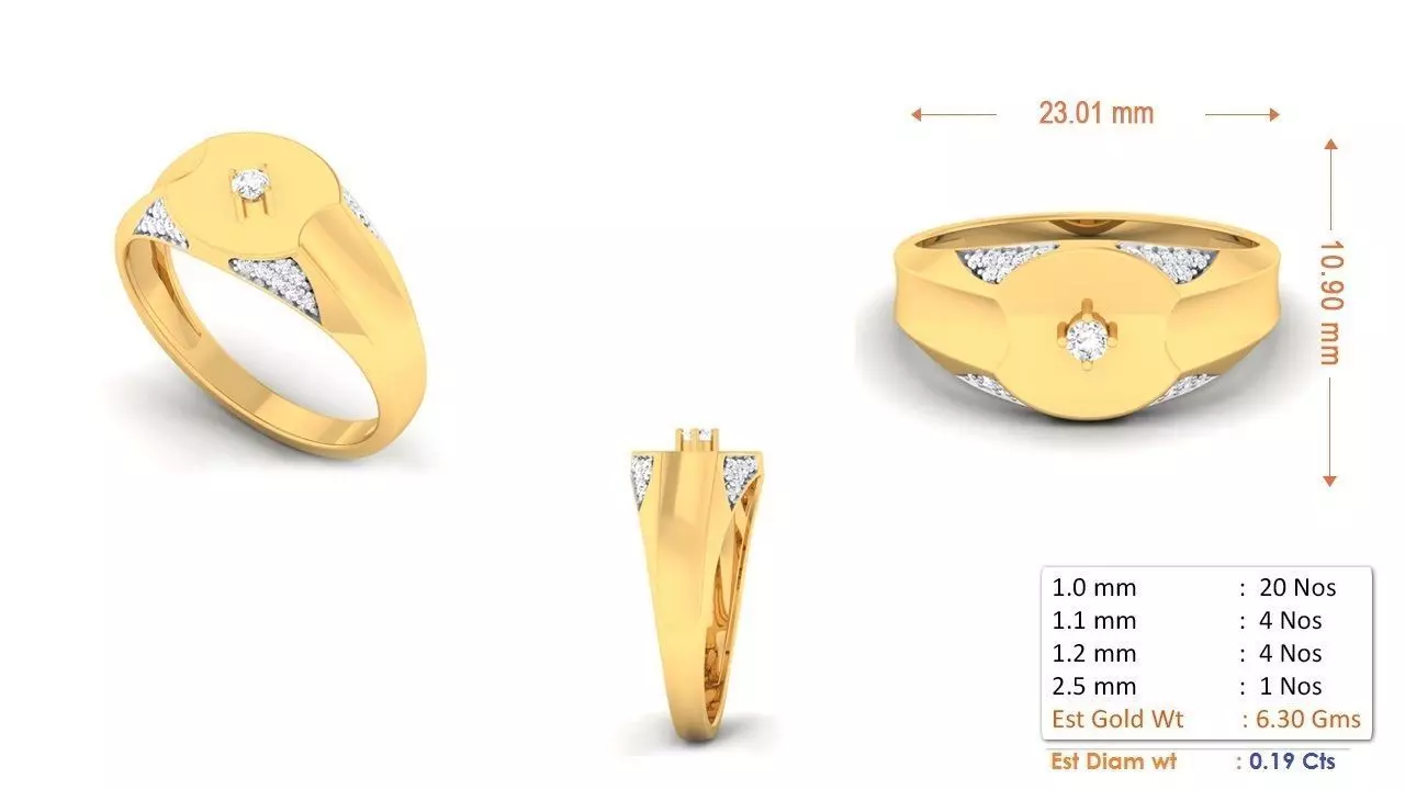 Round Goldie 3D model_0