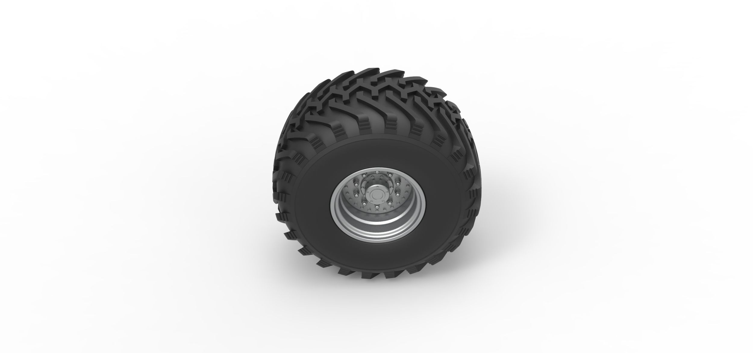 Wheel from vintage monster truck Scale 1 to 25 3D print model_5