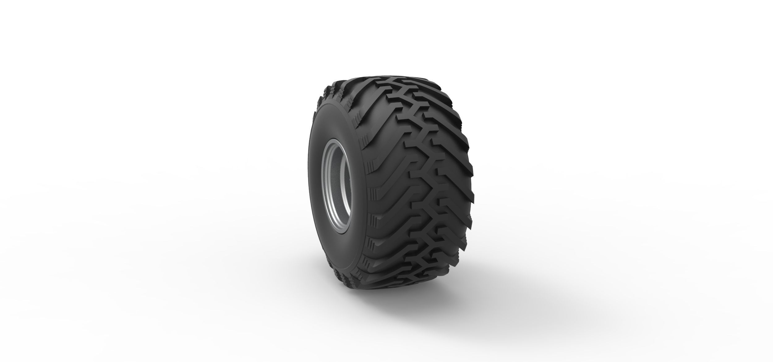 Wheel from vintage monster truck Scale 1 to 25 3D print model_7