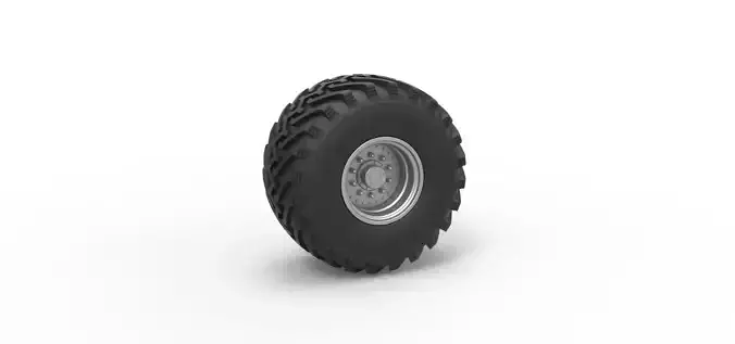 Wheel from vintage monster truck Scale 1 to 25