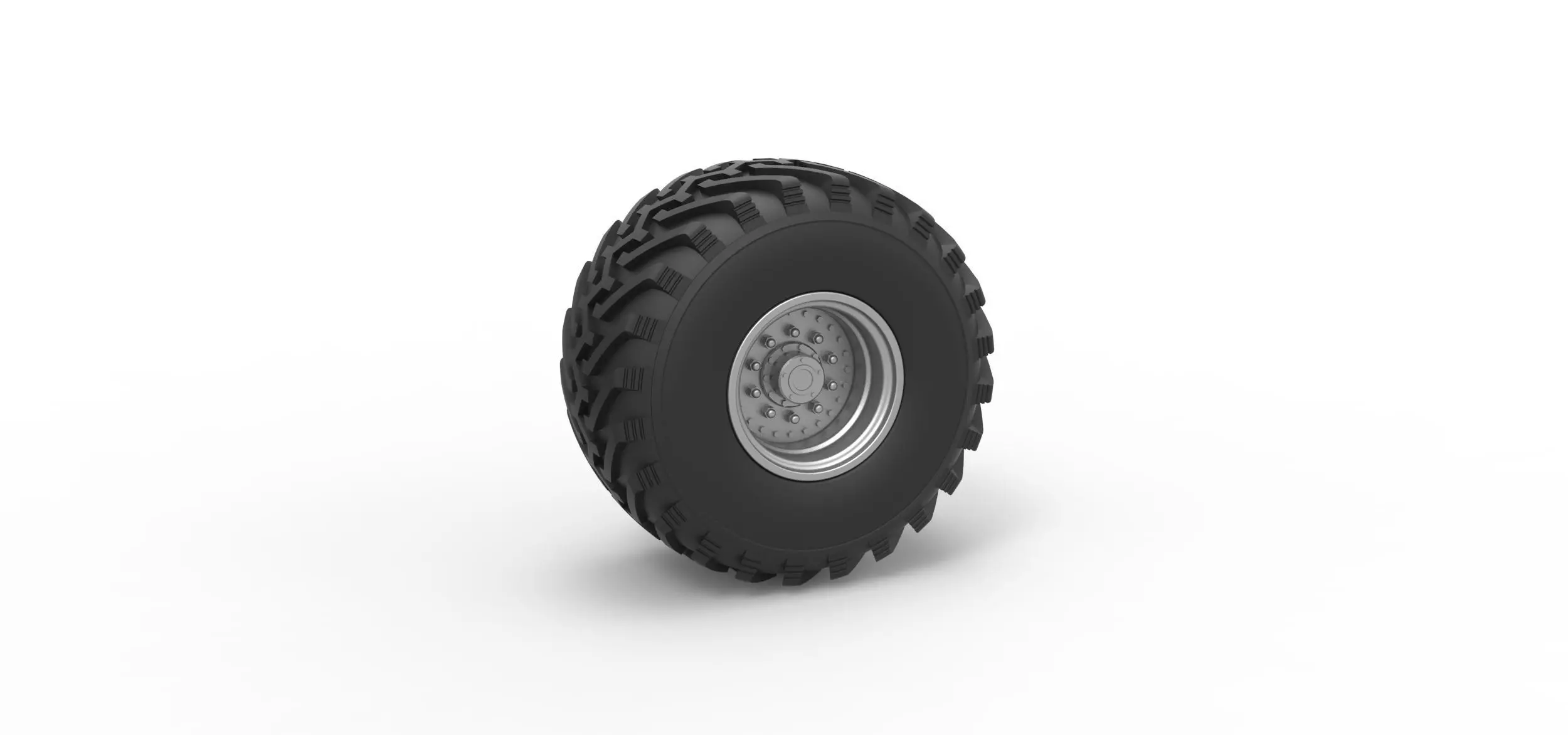 Wheel from vintage monster truck Scale 1 to 25 3D print model_0