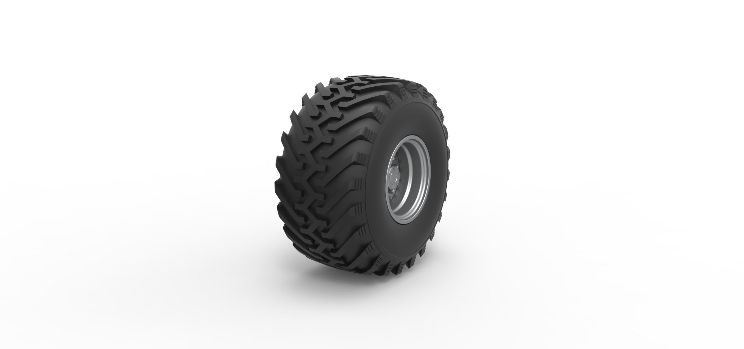 Wheel from vintage monster truck Scale 1 to 25 3D print model_1