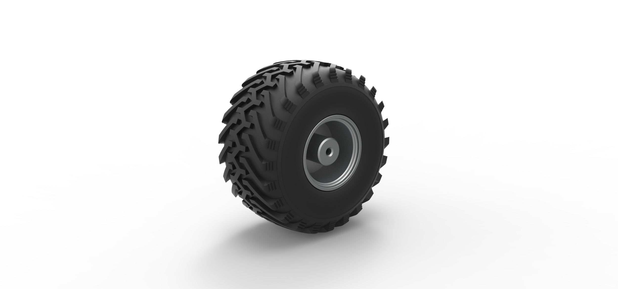 Wheel from vintage monster truck Scale 1 to 25 3D print model_8