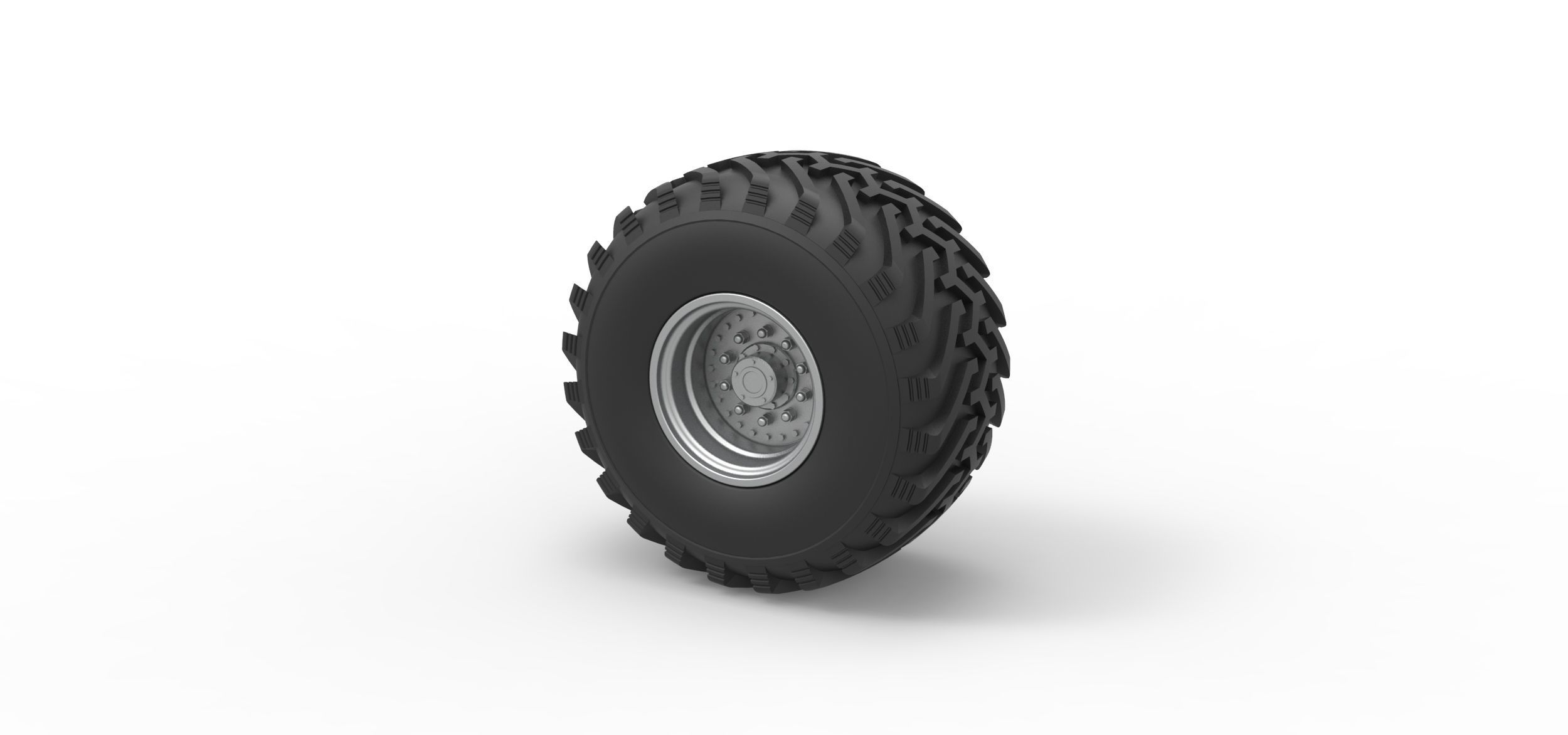 Wheel from vintage monster truck Scale 1 to 25 3D print model_6