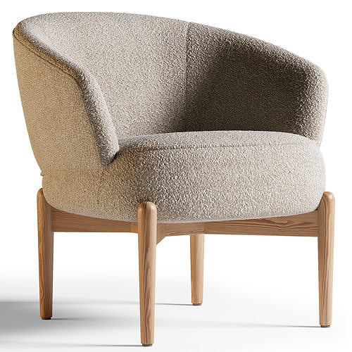 Lily chair Low-poly 3D model 3