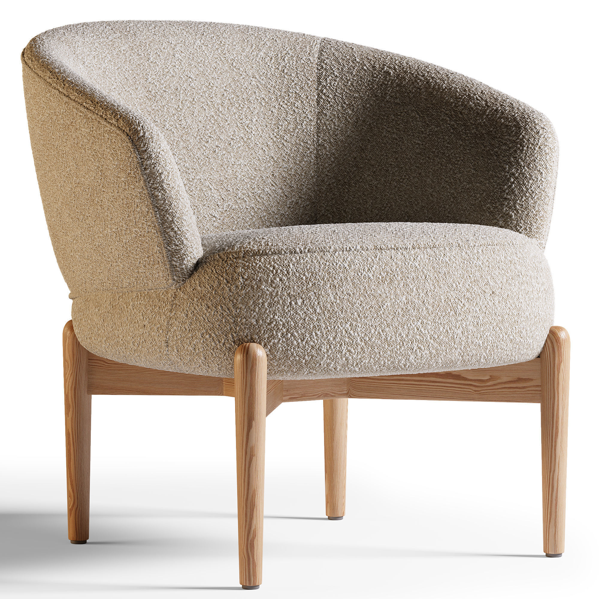 Lily chair Low-poly 3D model_2