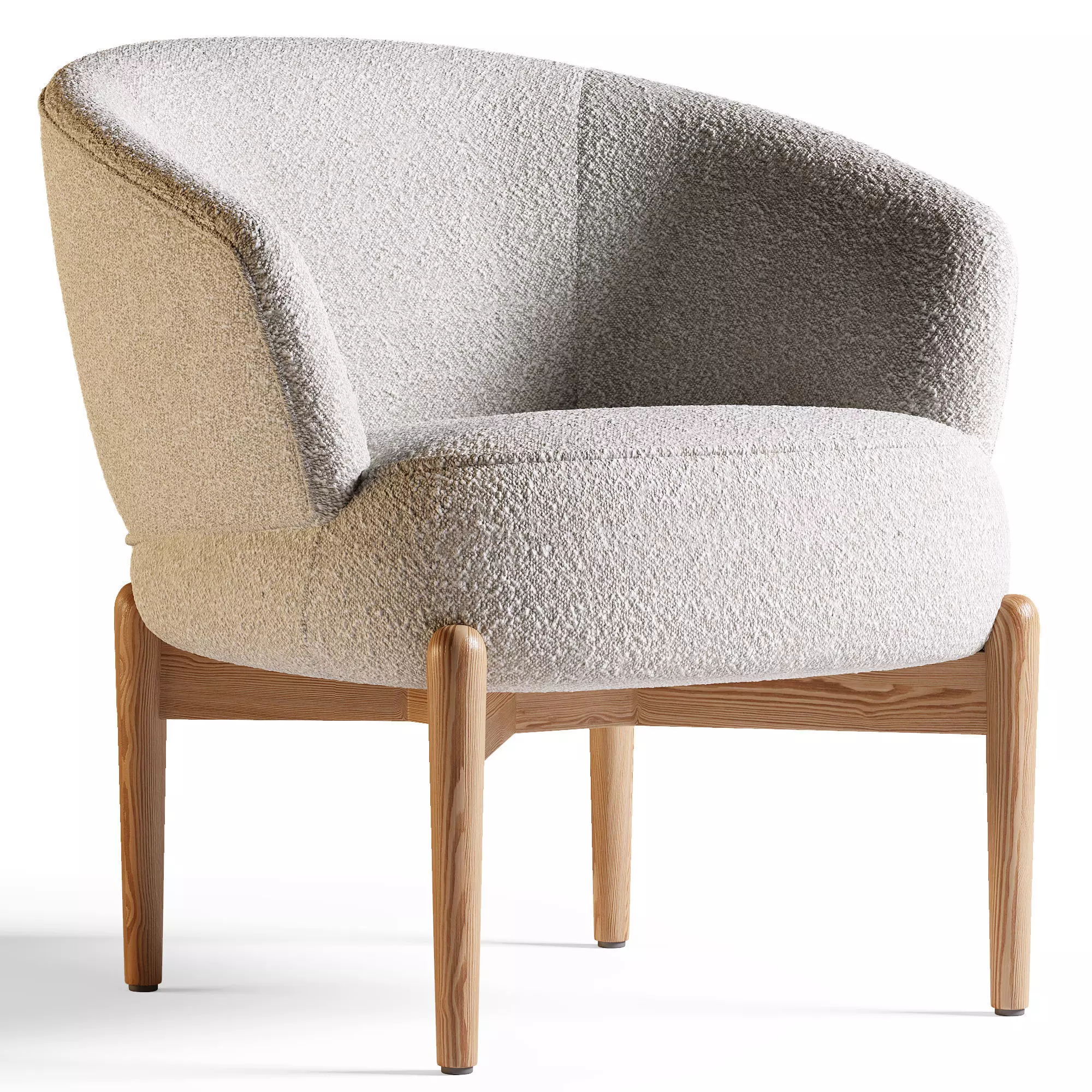 Lily chair Low-poly 3D model_0