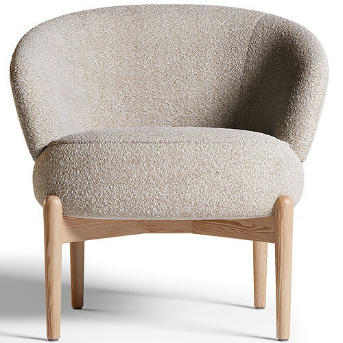 Lily chair Low-poly 3D model 2