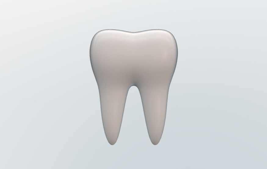 Premolar Tooth design 3D print model_3