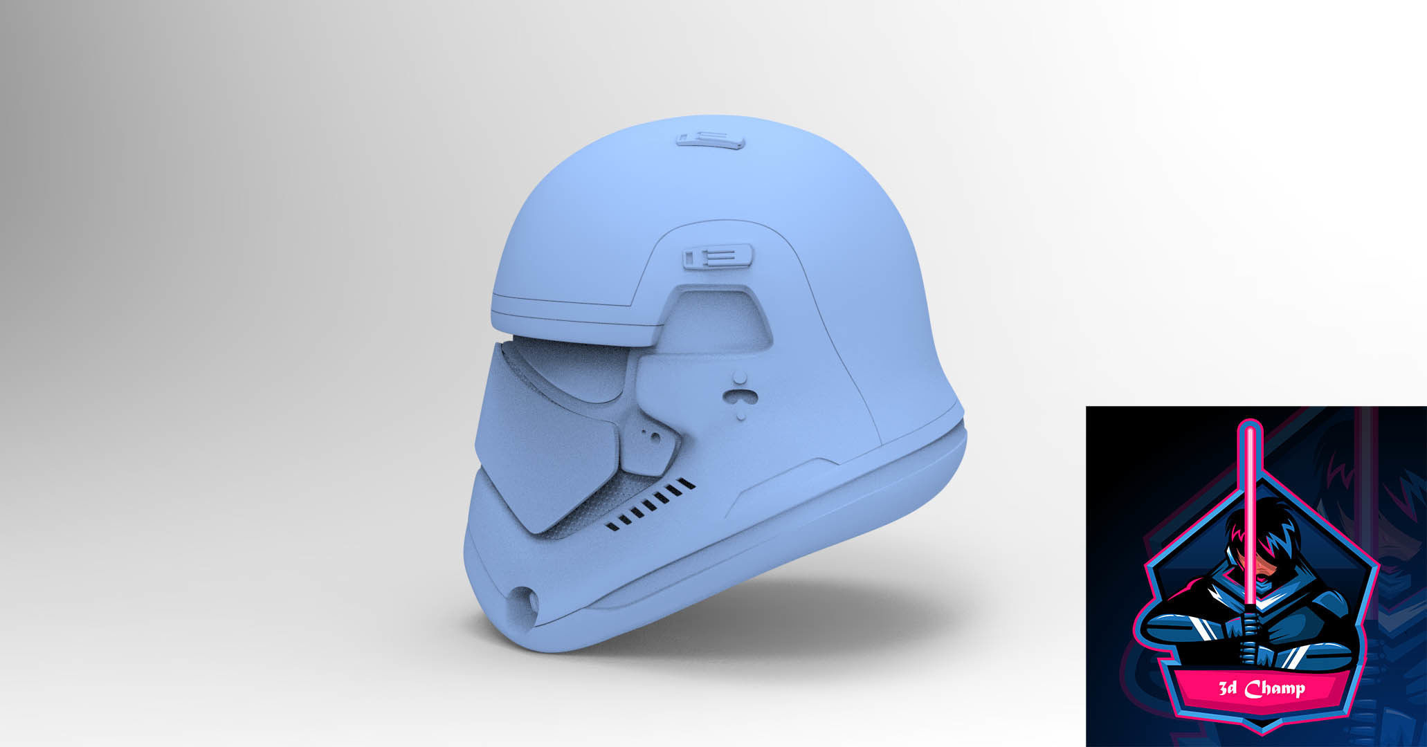 Stormtrooper First Order Helmet ready to 3dprint 3D model_3