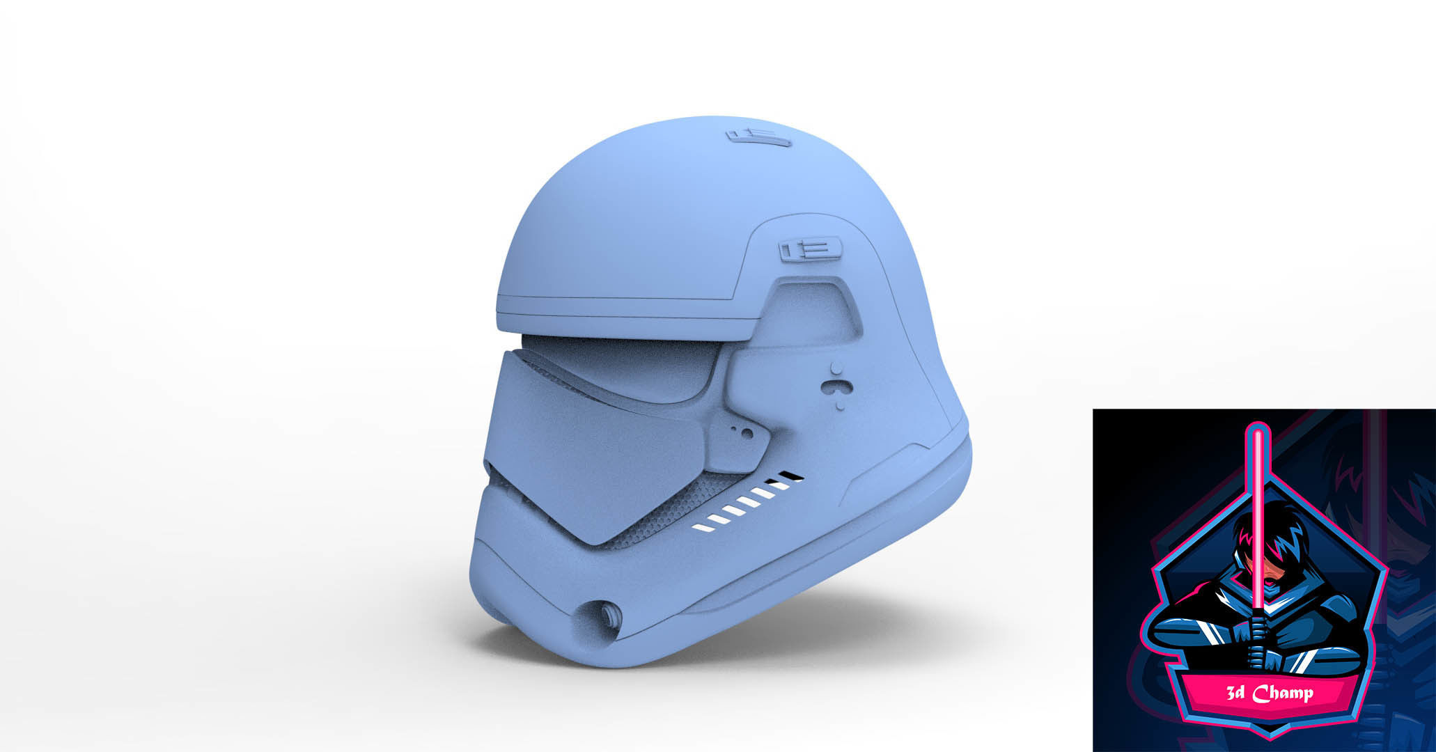 Stormtrooper First Order Helmet ready to 3dprint 3D model_2