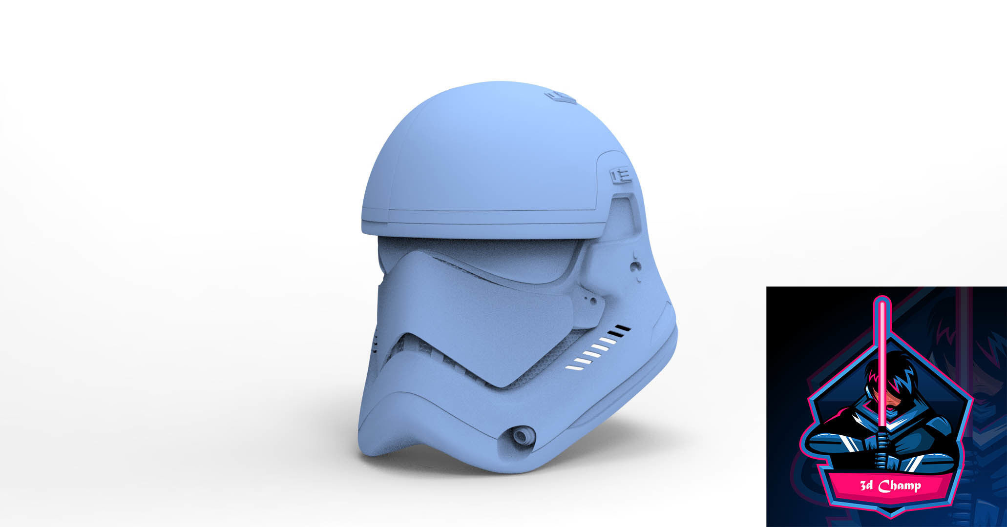 Stormtrooper First Order Helmet ready to 3dprint 3D model_1