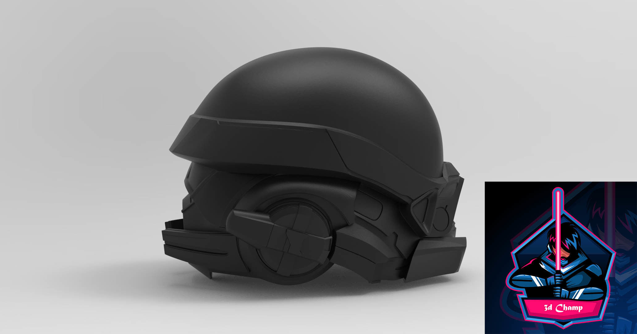 Mass Effect Ryder helmet ready to 3d printing 3D model_3